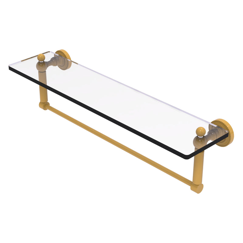 Dottingham Collection Glass Vanity Shelf with Integrated Towel Bar