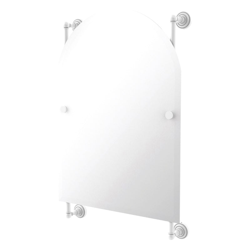 Dottingham Collection Arched Top Frameless Rail Mounted Mirror