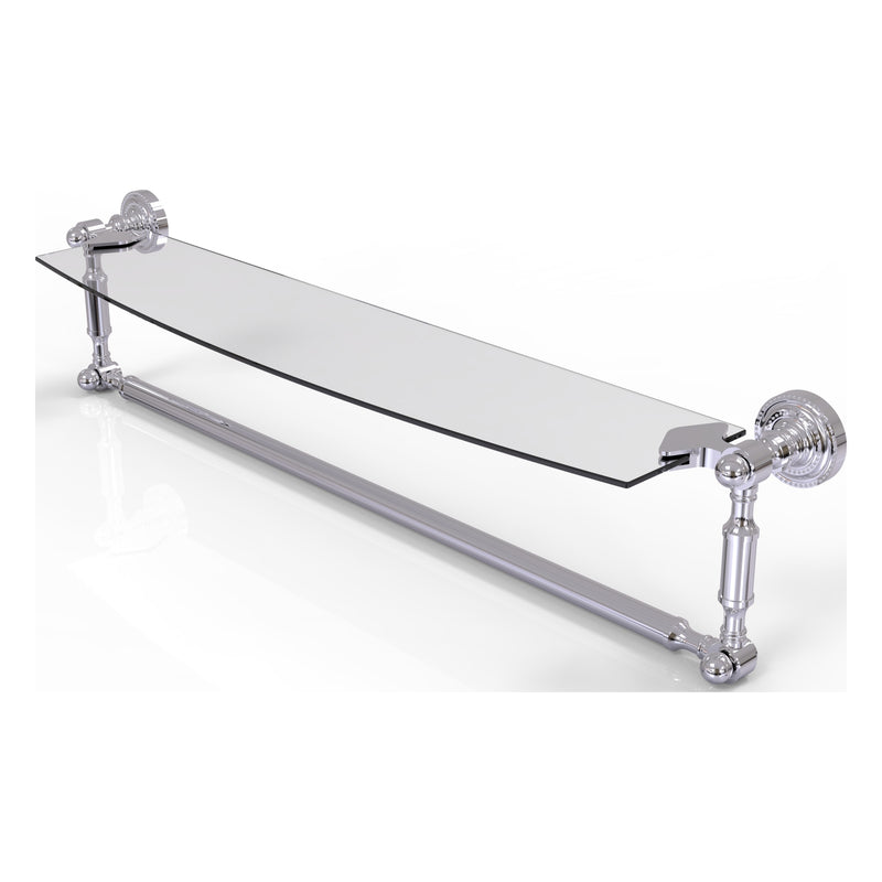 Dottingham Collection Glass Vanity Shelf  with Integrated Towel Bar
