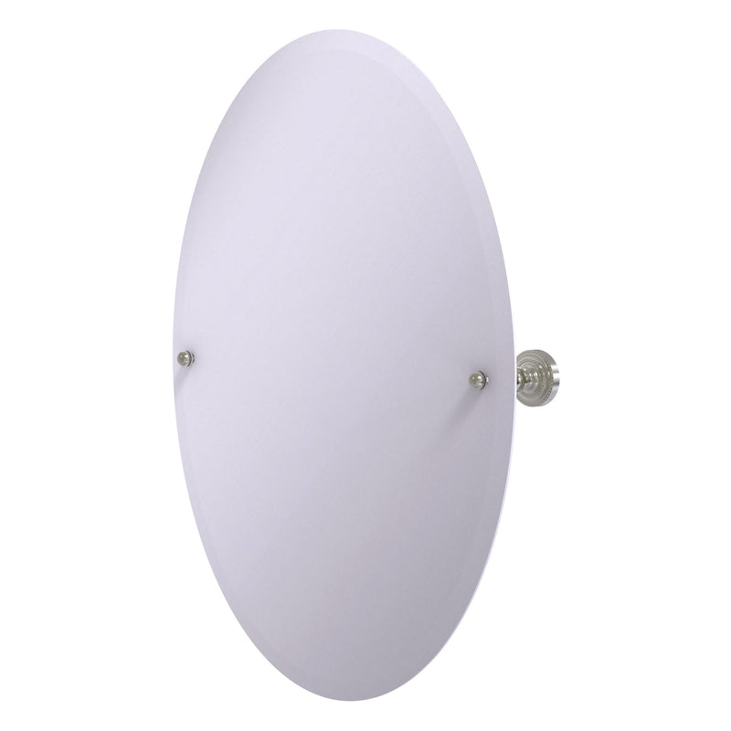 Frameless Oval Tilt Mirror with Beveled Edge