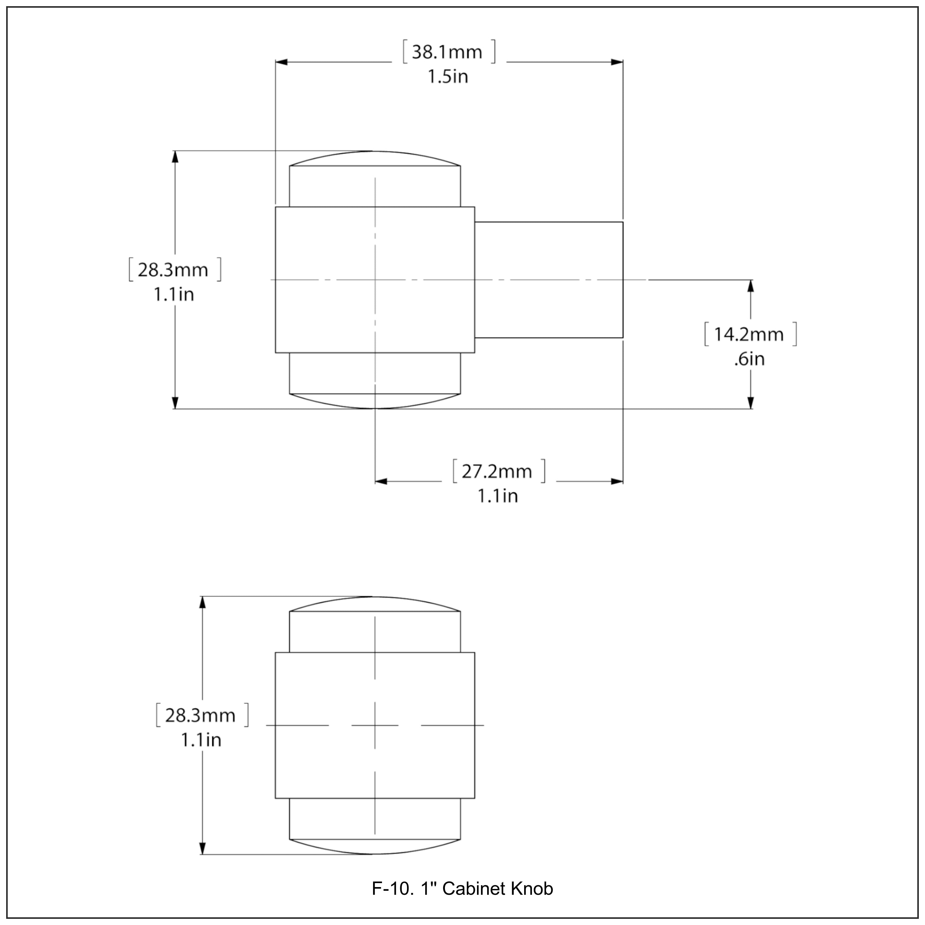 1 Inch Cabinet Knob