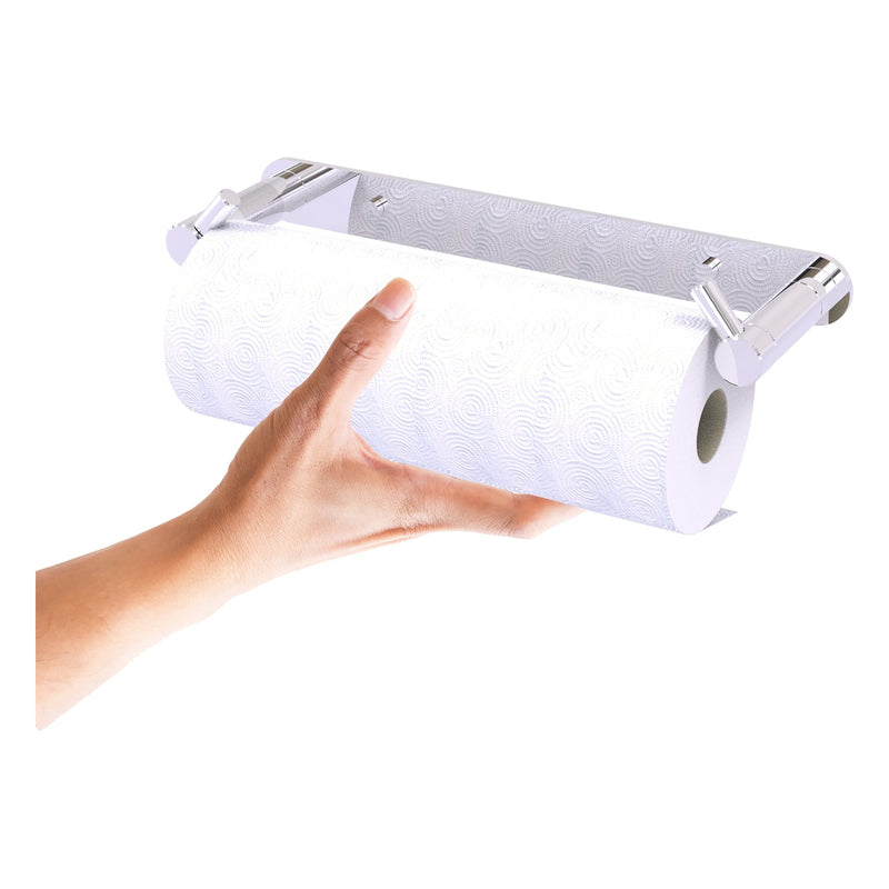 Paper Towel Holder, Wall-Mount, White Plastic