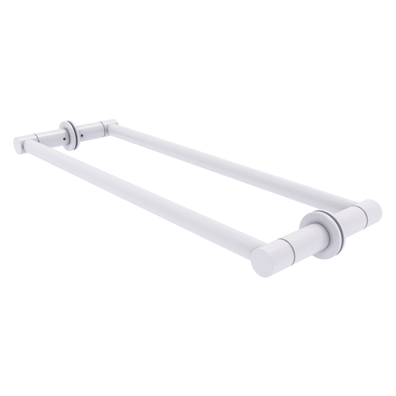 Fresno Pair Of Towel Bars For Back to Back On Glass Panel - 24 Inch