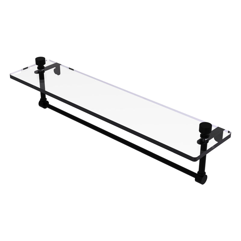 Foxtrot Collection Glass Vanity Shelf  with Integrated Towel Bar
