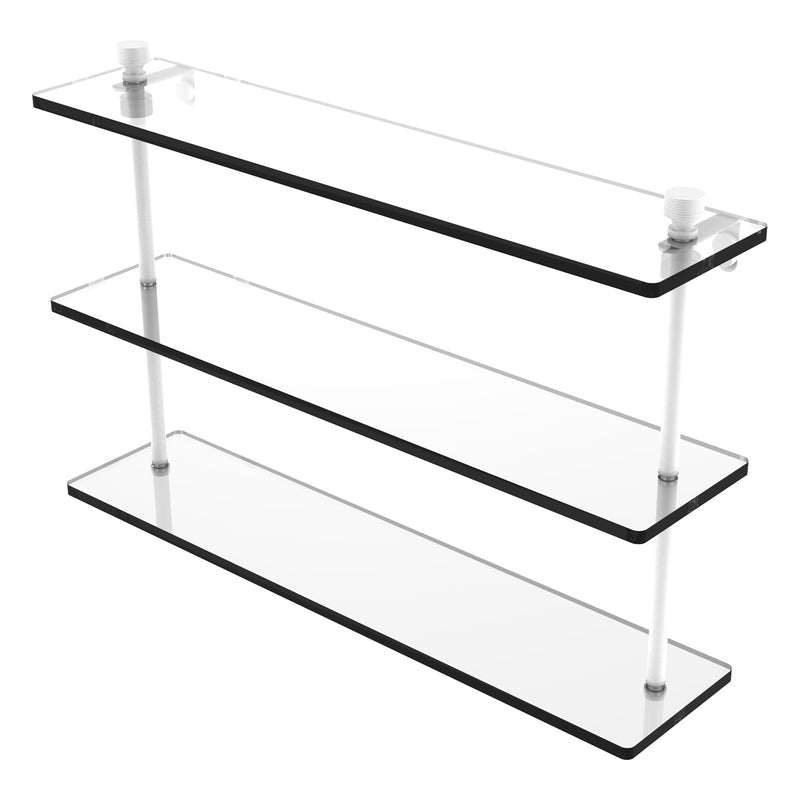 Foxtrot Collection Triple Tiered Glass Shelf
