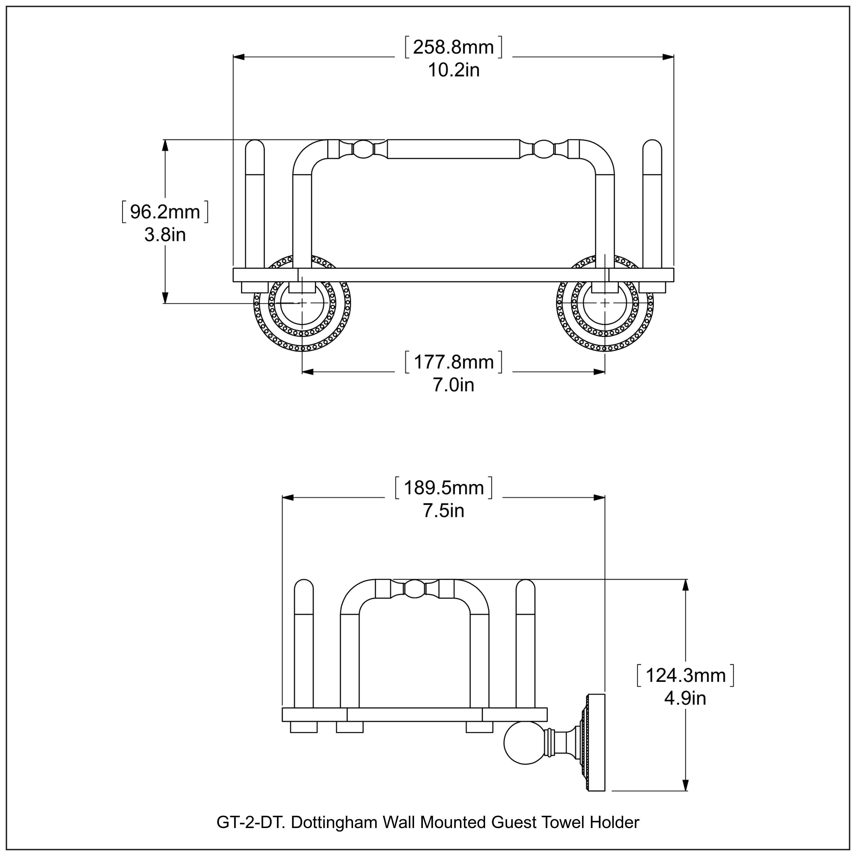 Dottingham Wall Mounted Guest Towel Holder