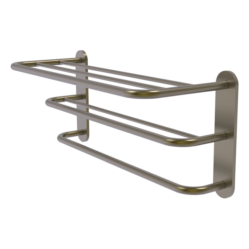 Allied Brass Three Tier Hotel Style Towel Shelf with Drying Rack - Antique Pewter HTL-3
