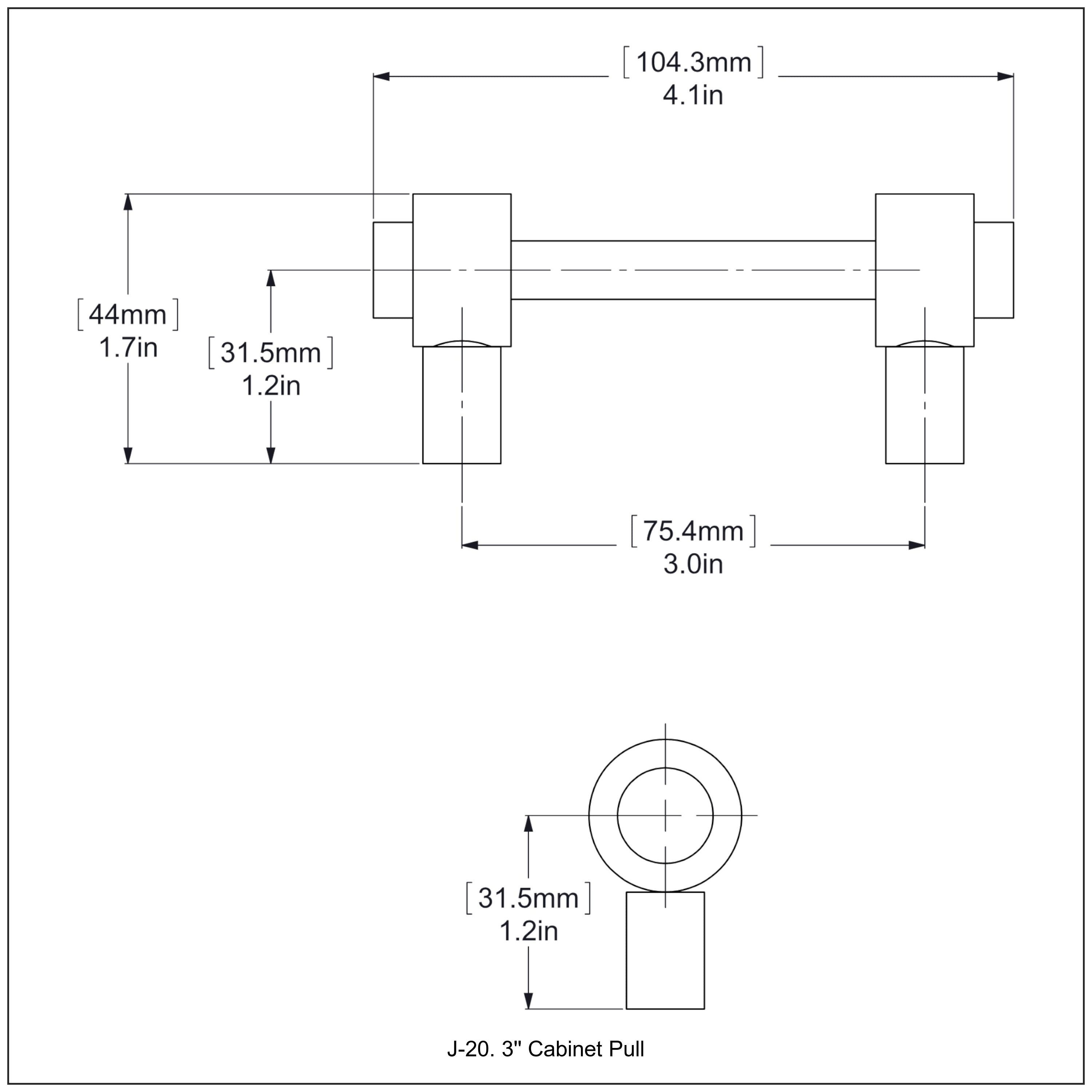 3 Inch Cabinet Pull