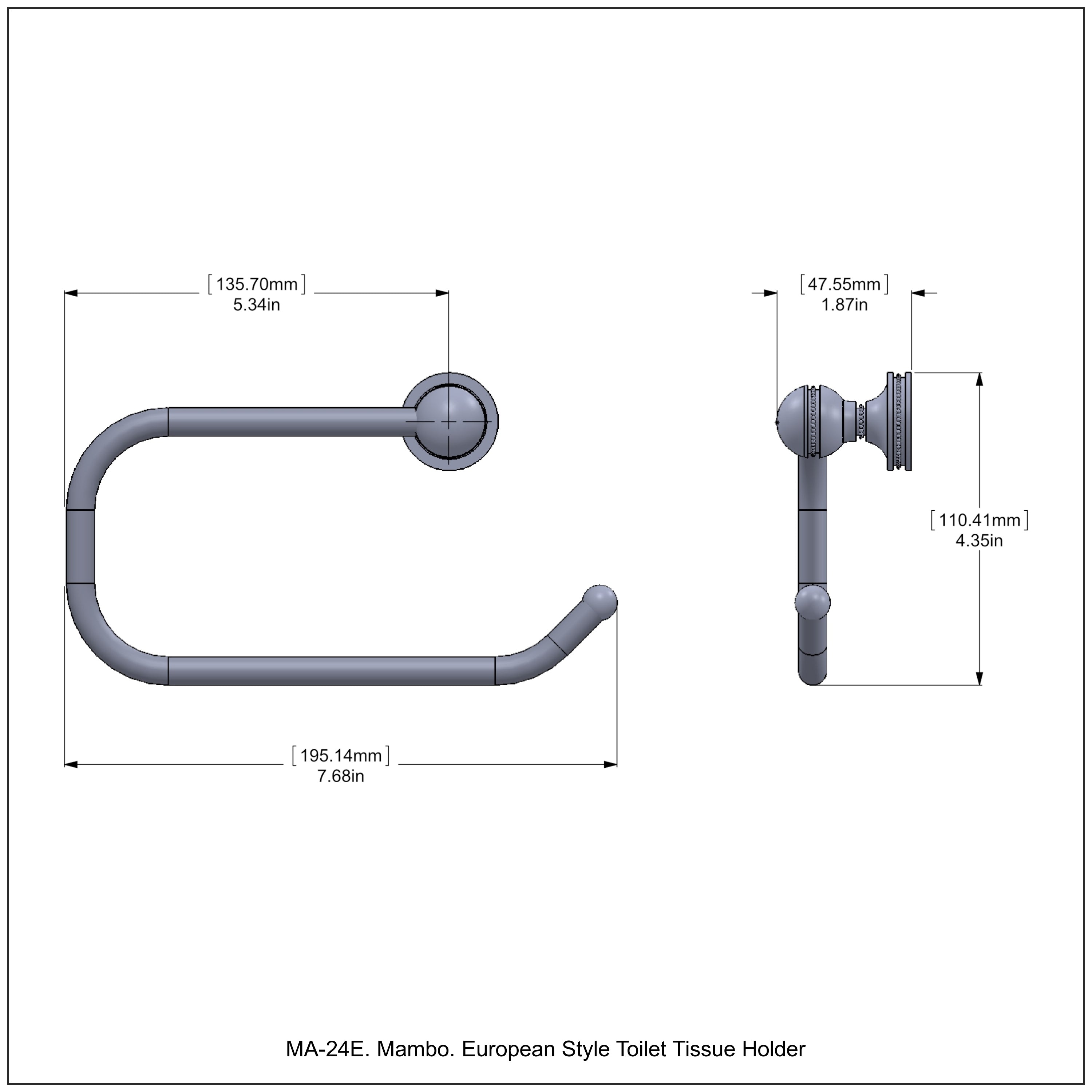 European Style Toilet Tissue Holder