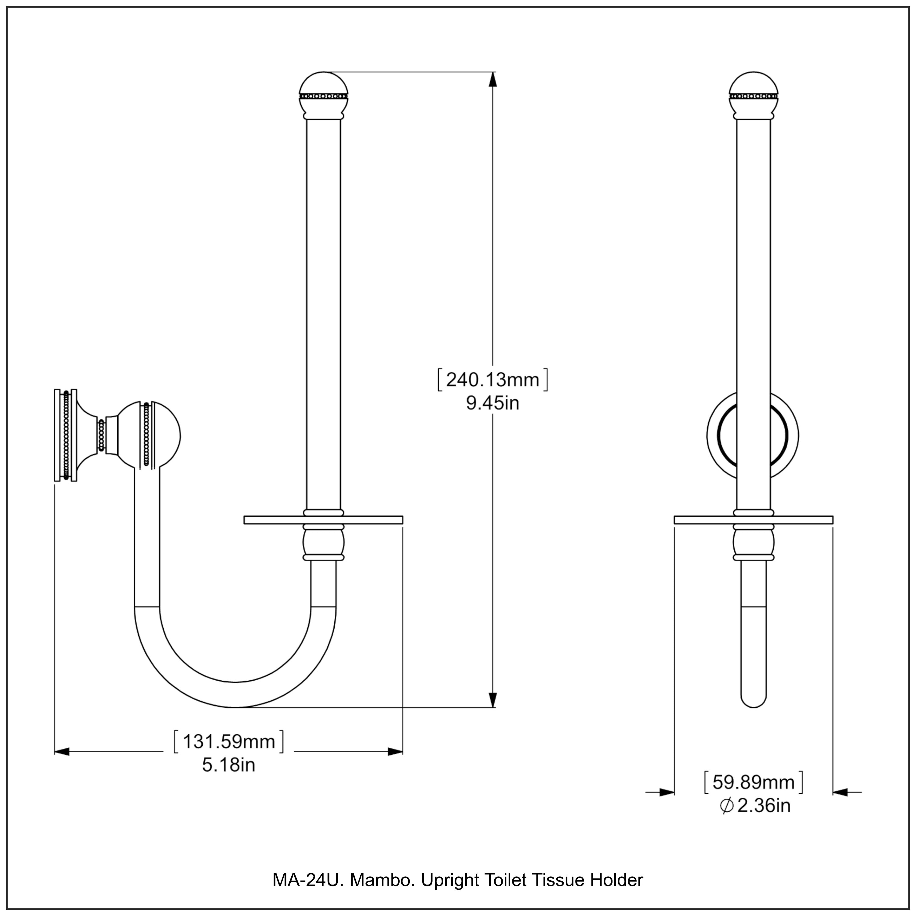 Upright Toilet Tissue Holder