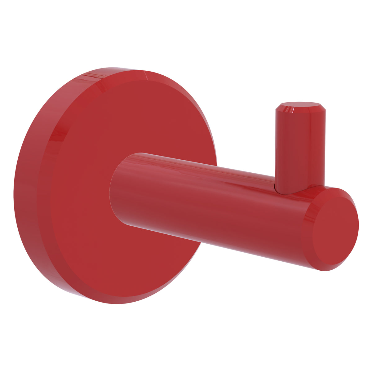 Fire Engine Red brass robe hook 