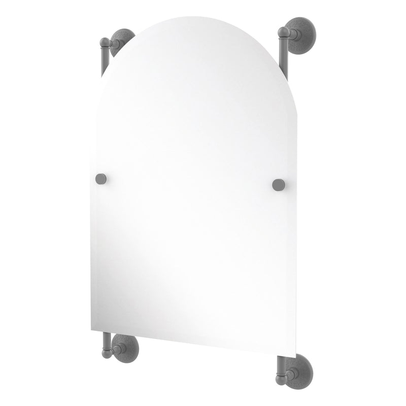 Monte Carlo Arched Top Frameless Rail Mounted Mirror