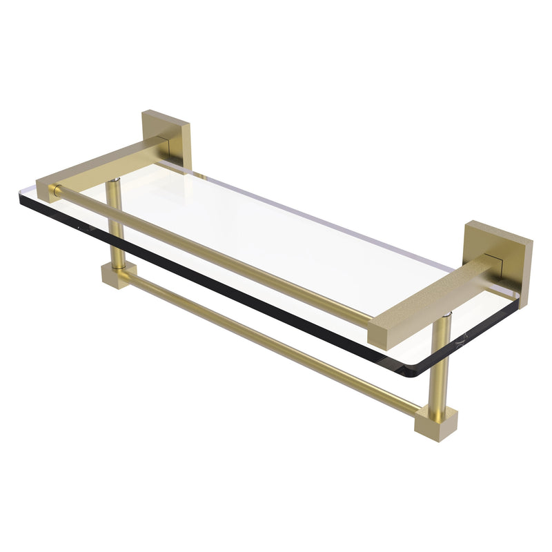 Montero Collection Gallery Rail Glass Shelf with Towel Bar