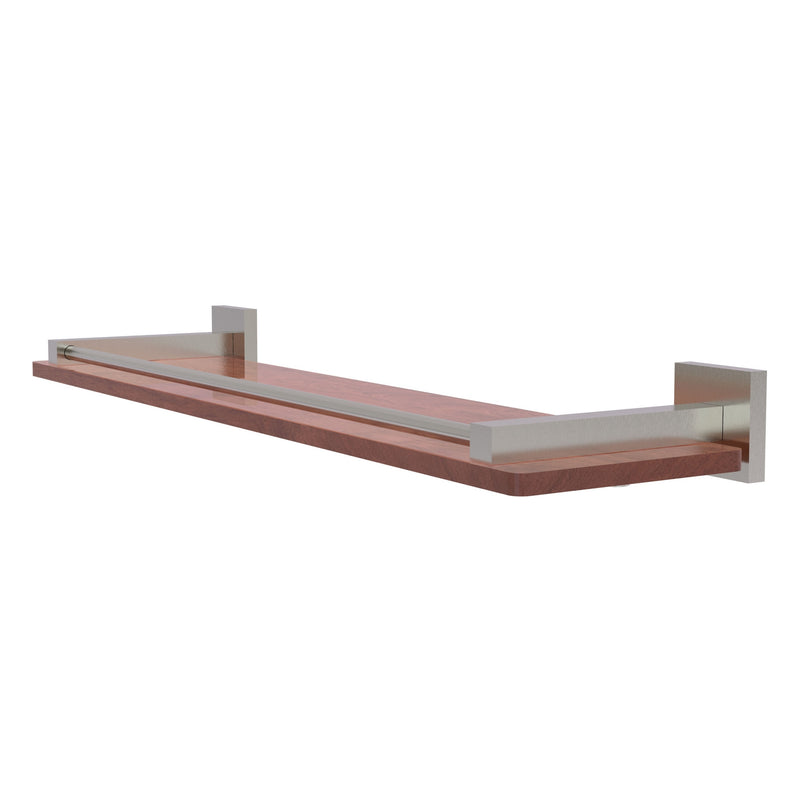 Montero Collection Solid IPE Ironwood Shelf with Gallery Rail