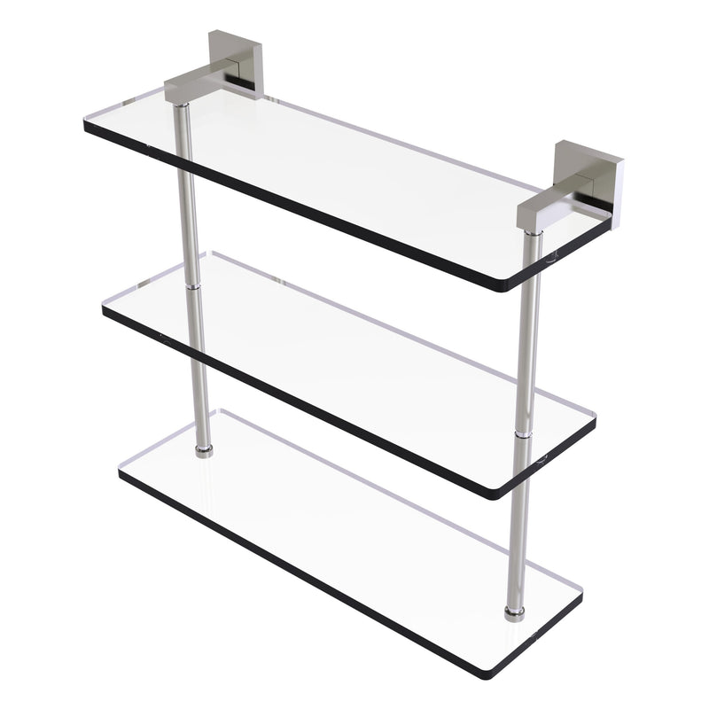 Montero Collection Triple Tiered Glass Shelf