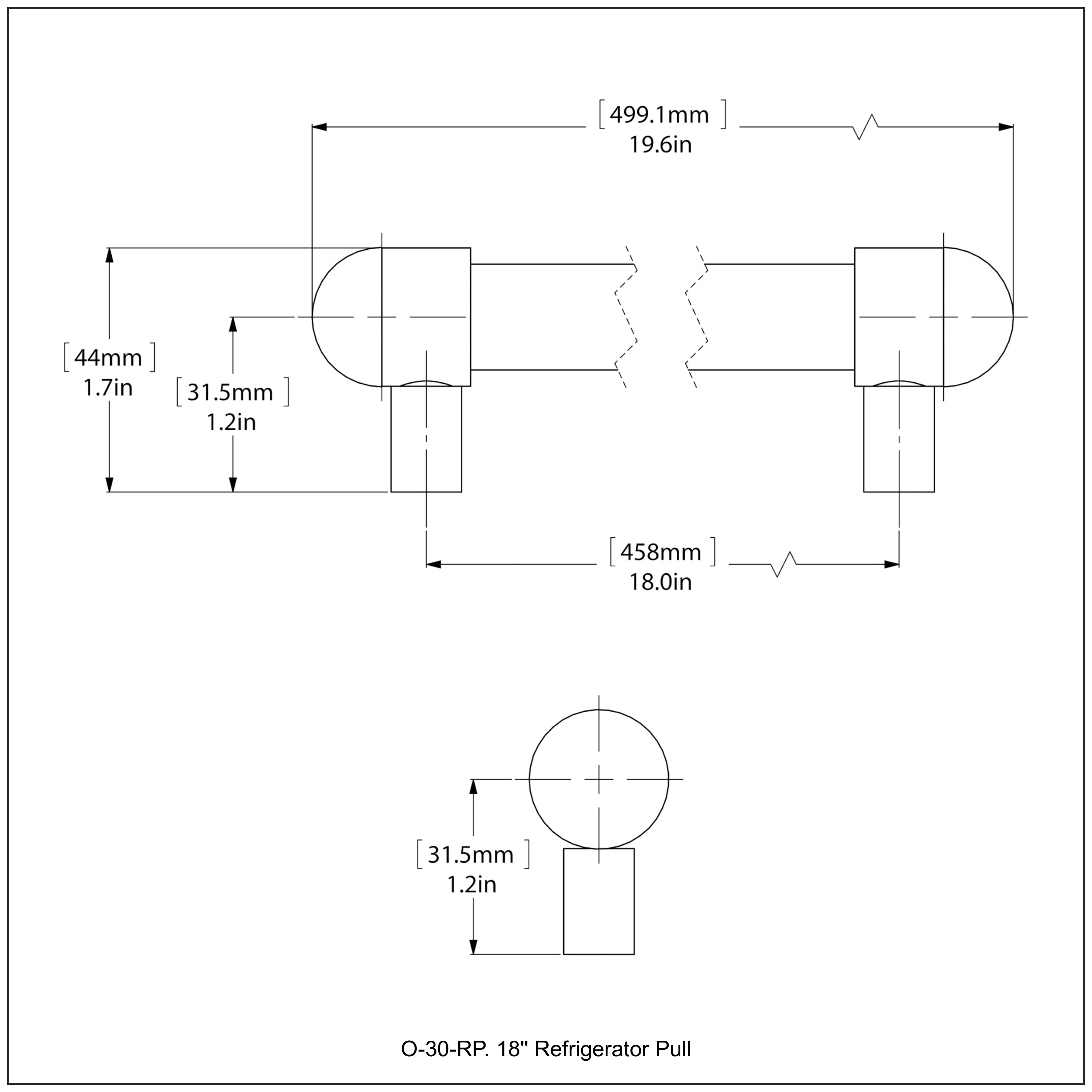 18 Inch Refrigerator Pull