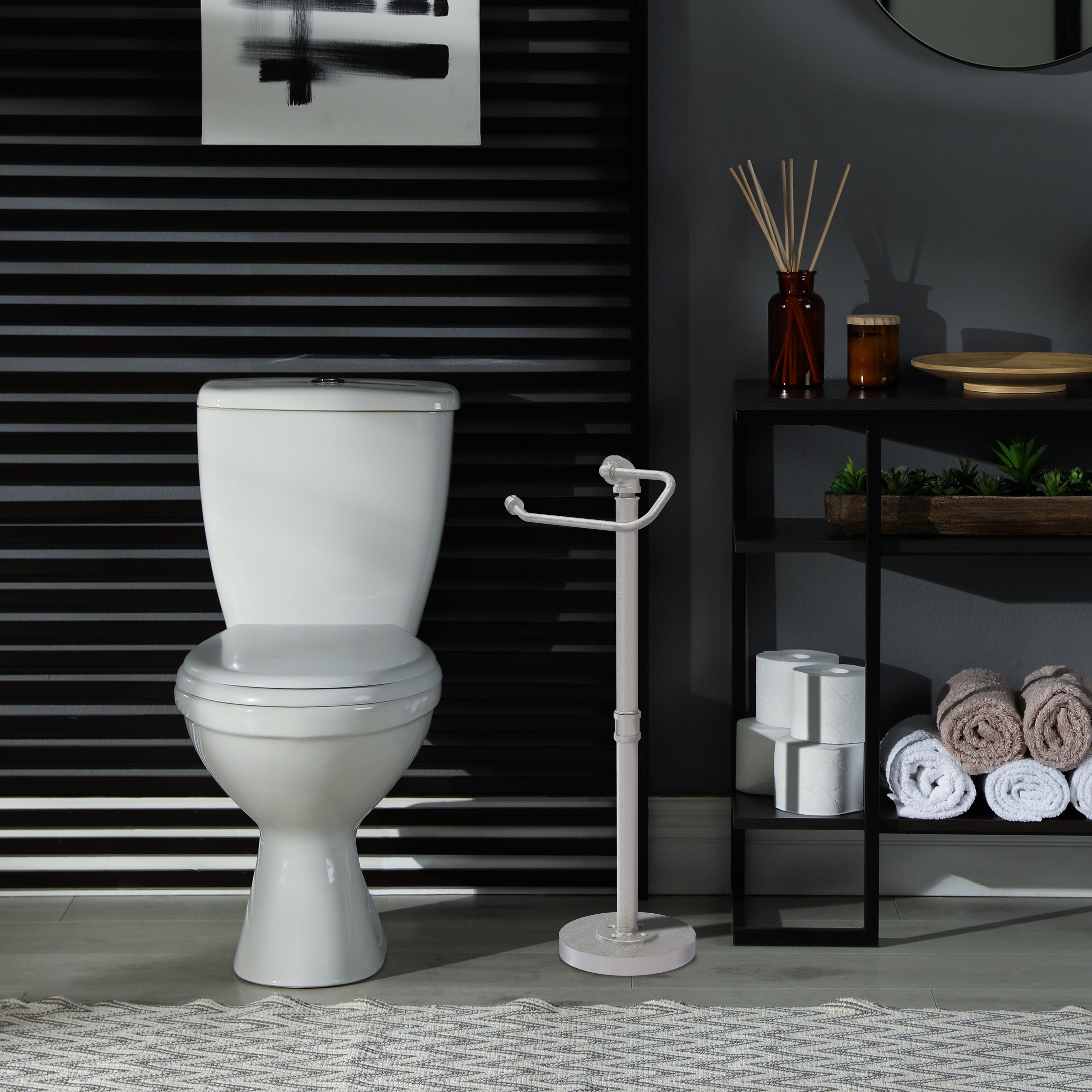 Pipeline Collection Freestanding Euro Style Toilet Tissue Stand