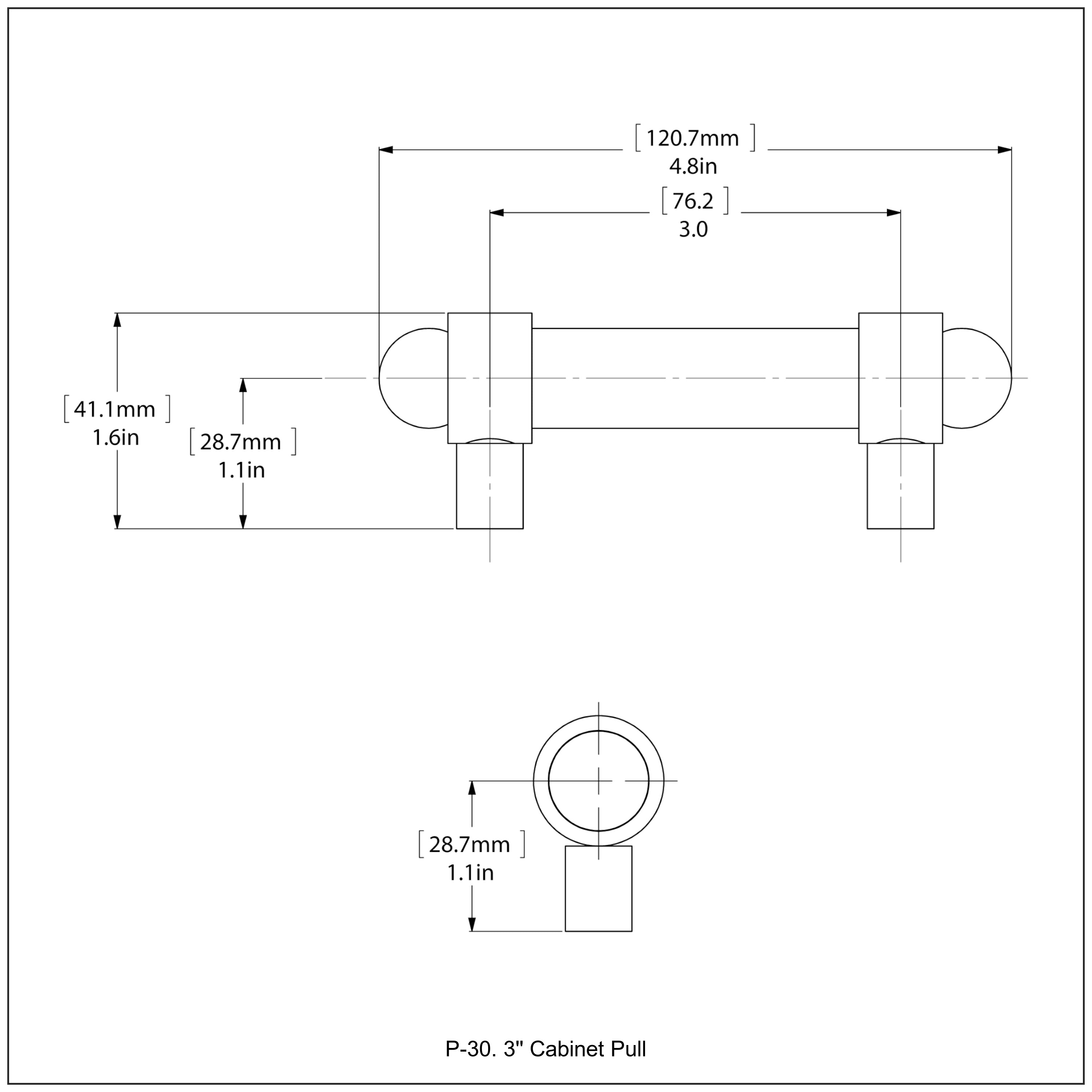 3 Inch Cabinet Pull