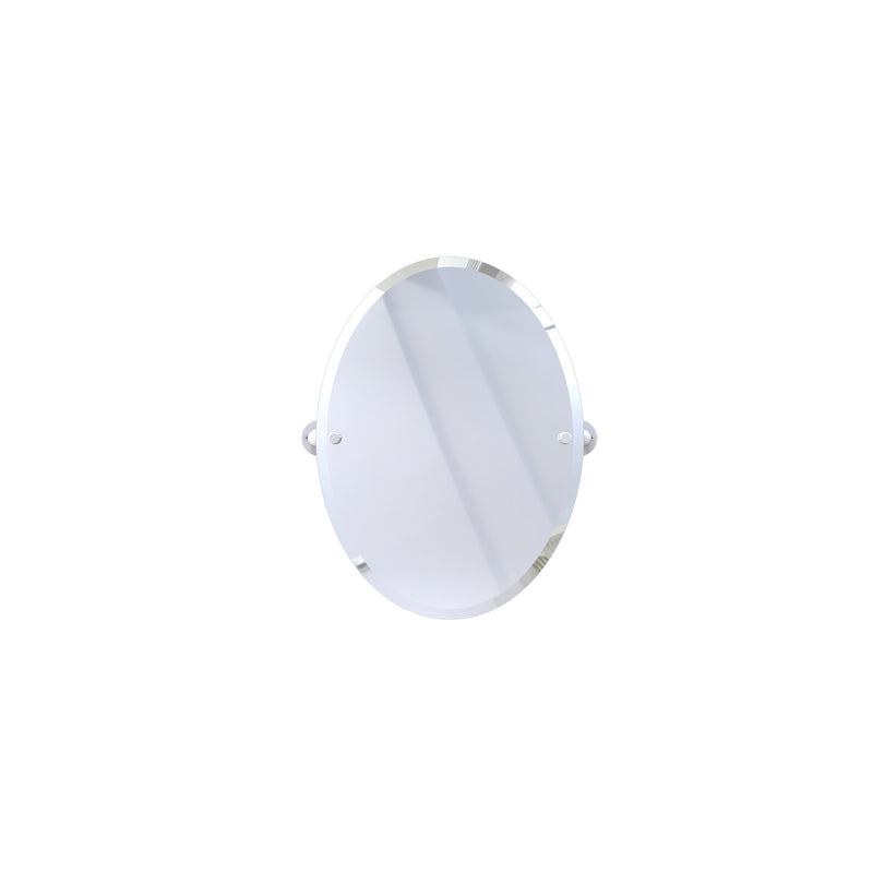 Pipeline Collection Frameless Oval Wall Mounted Tilt Mirror