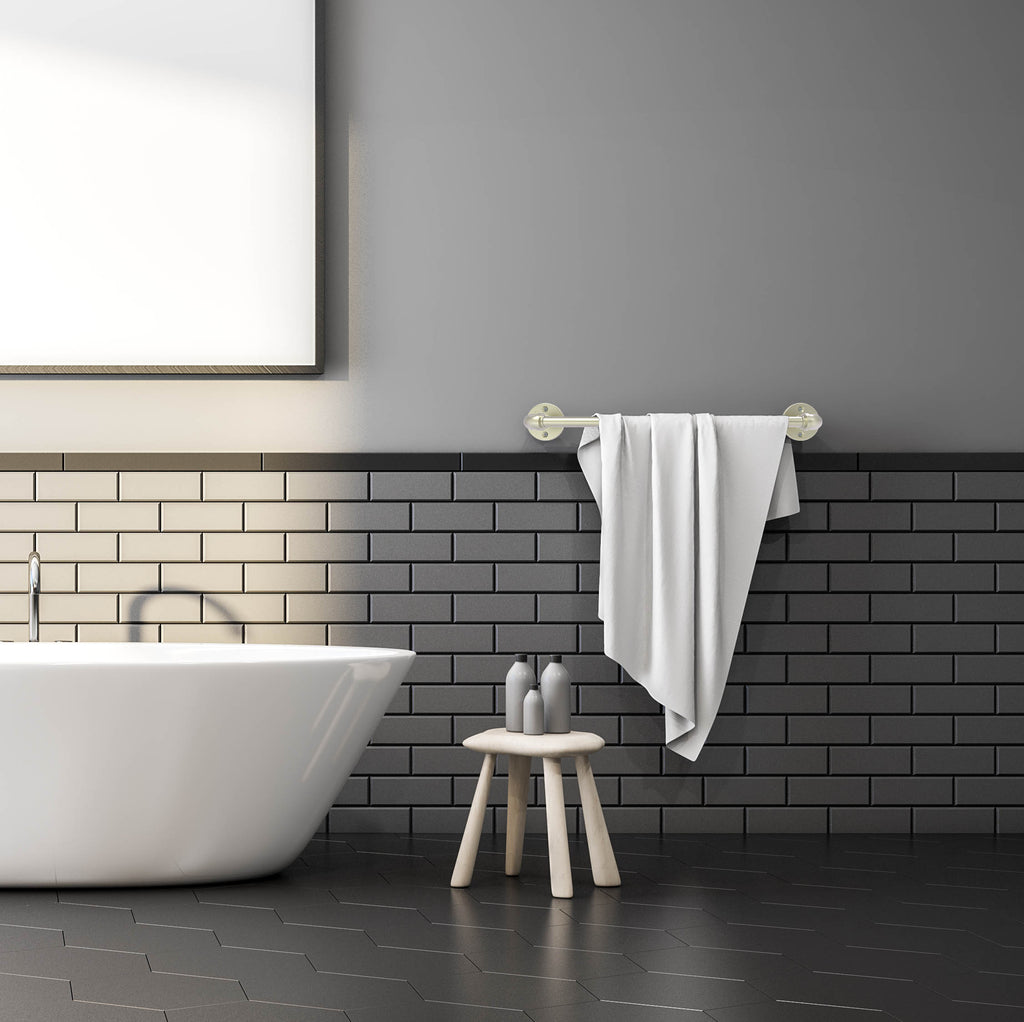 thumbnail image 2 of Allied Brass Pipeline 30 Inch Towel Bar - Industrial Pink Powder Coated Bathroom Accessory 2 of 12