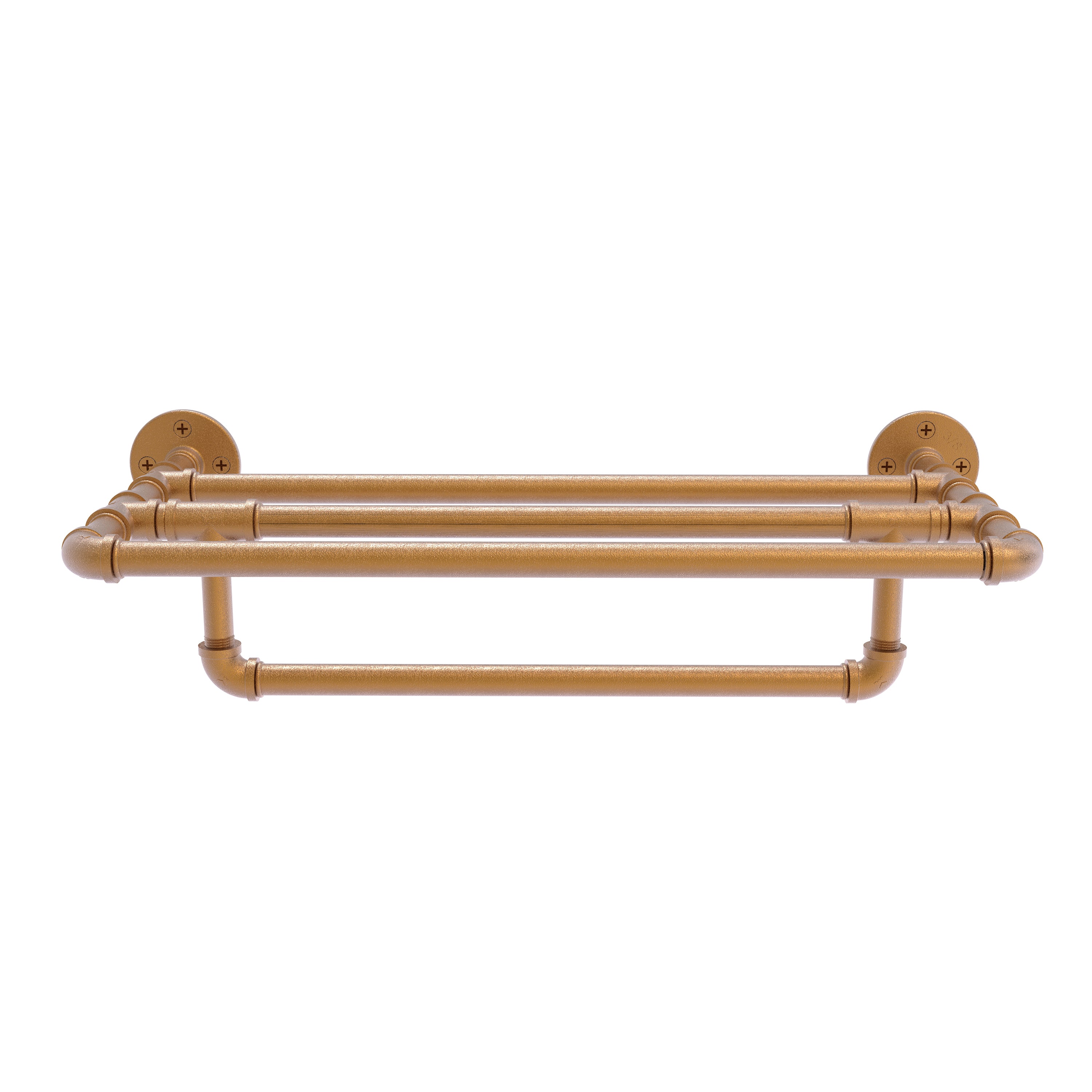 Pipeline Collection Wall Mounted Towel Shelf with Towel Bar