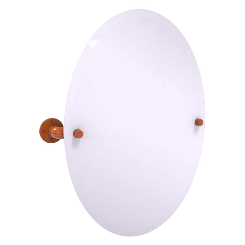 Pipeline Collection Frameless Oval Wall Mounted Tilt Mirror