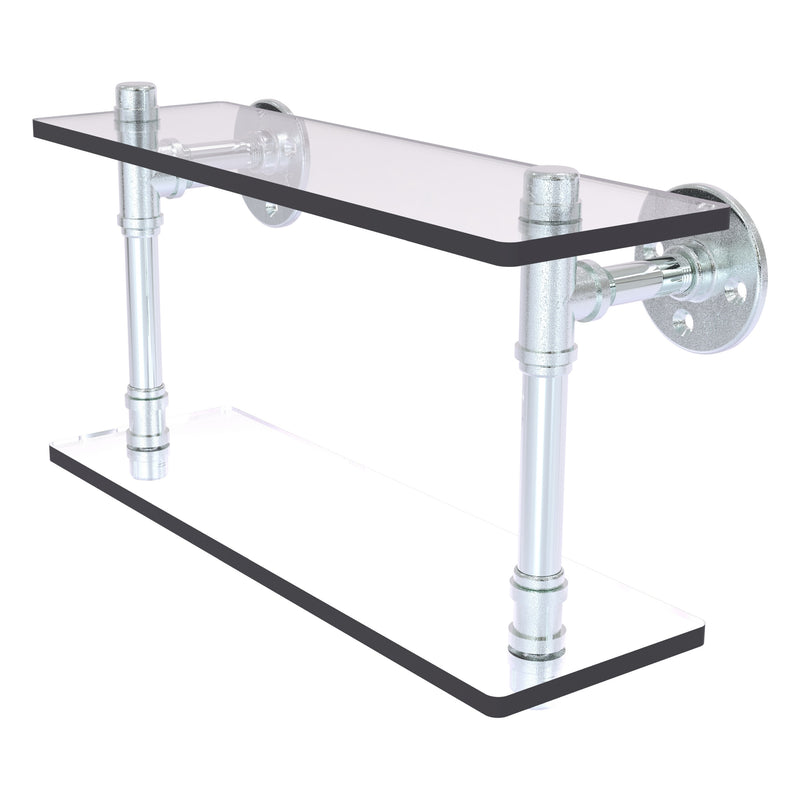 Pipeline Collection Double Glass Shelf