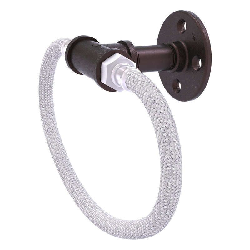 Pipeline Towel Ring with Stainless Steel Braided Ring