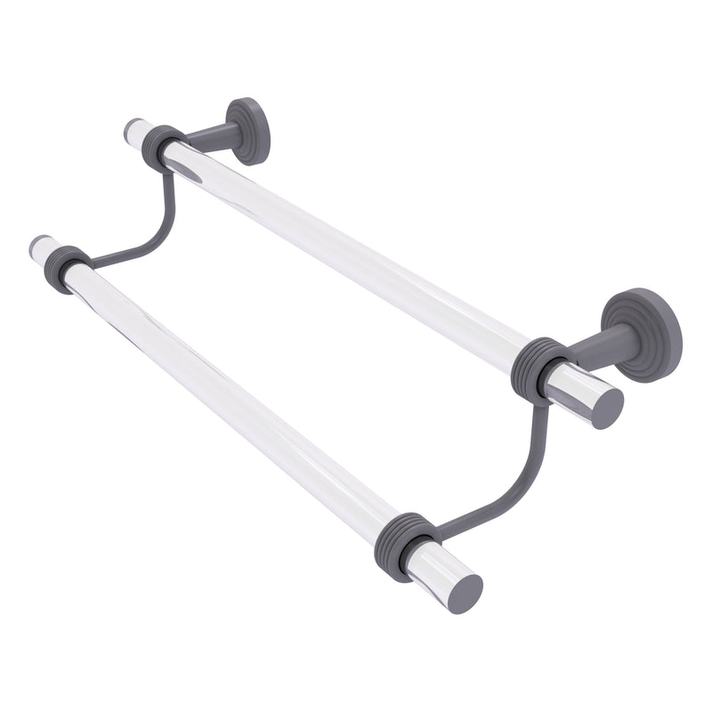 Pacific Beach Collection Double Towel Bar with Grooved Accents