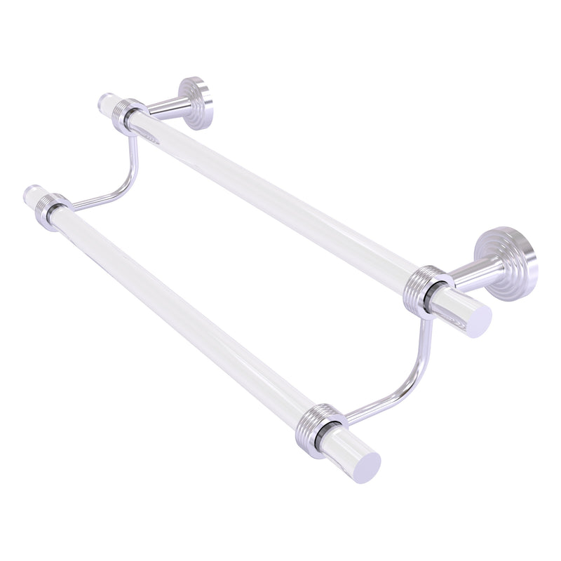 Pacific Beach Collection Double Towel Bar with Grooved Accents
