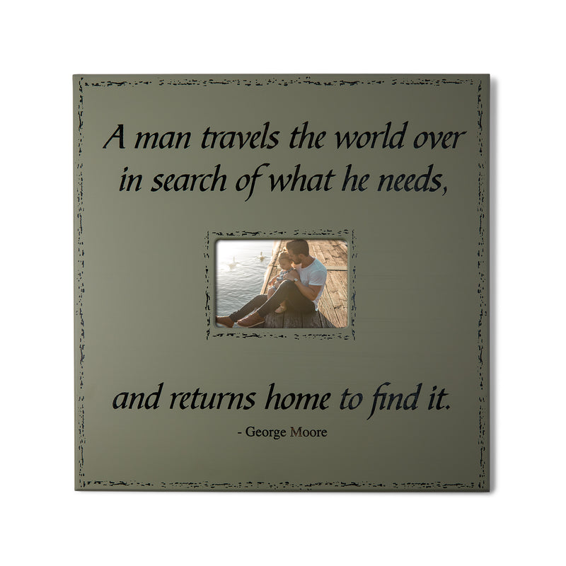 Wall art 20 x 20 picture frame with quote by George Moore