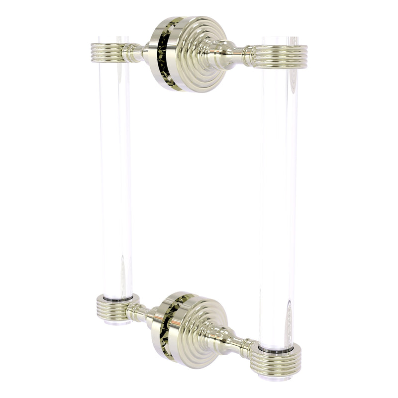 Pacific Grove Collection Back to Back Shower Door Pull with Grooved Accents