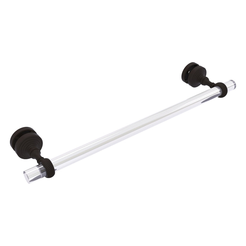 Pacific Grove Collection Shower Door Towel Bar with Twisted Accents