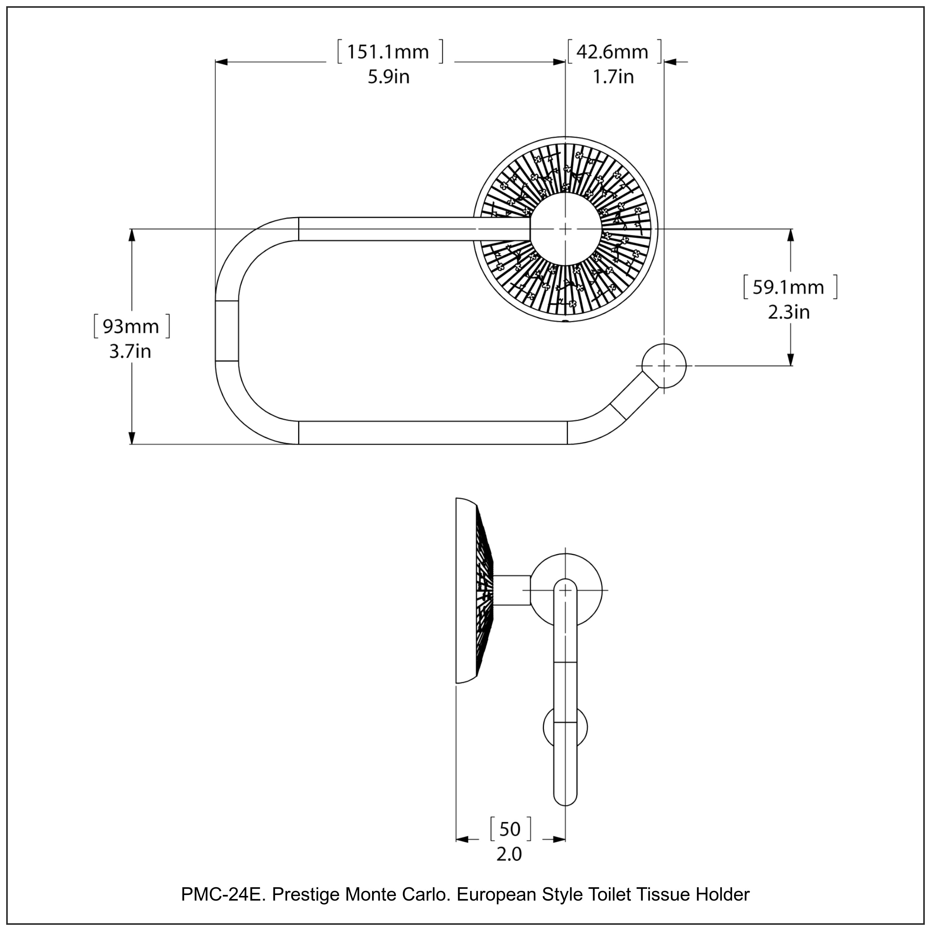 European Style Toilet Tissue Holder