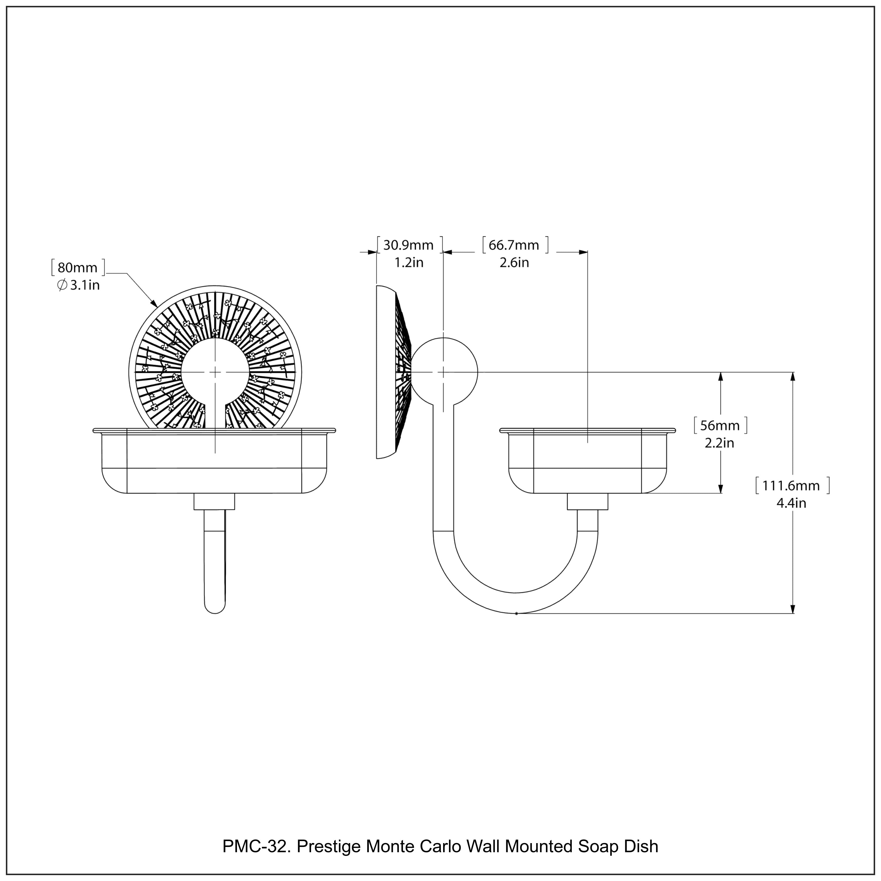 Prestige Monte Carlo Wall Mounted Soap Dish