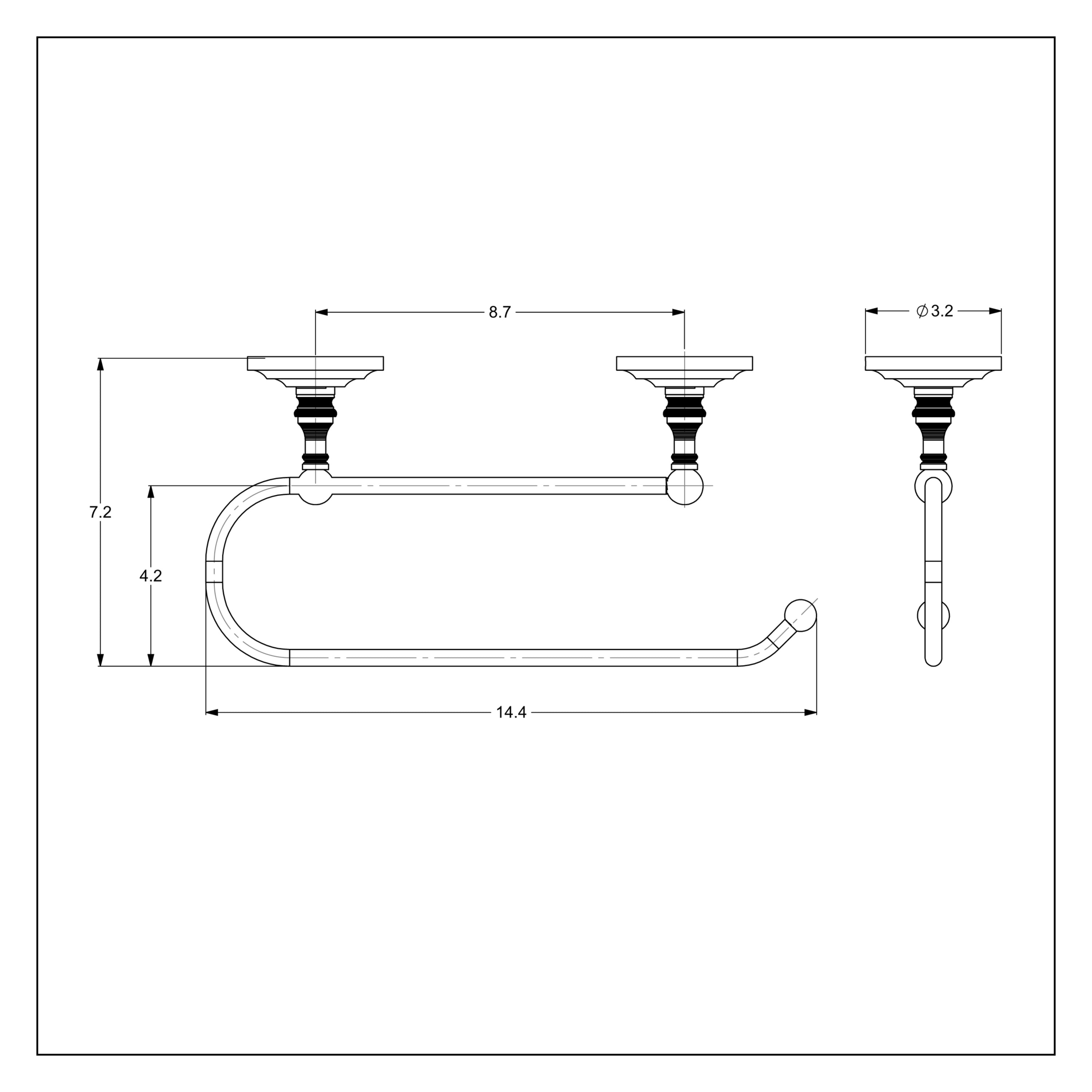 Prestige Que-New Under Cabinet Paper Towel Holder