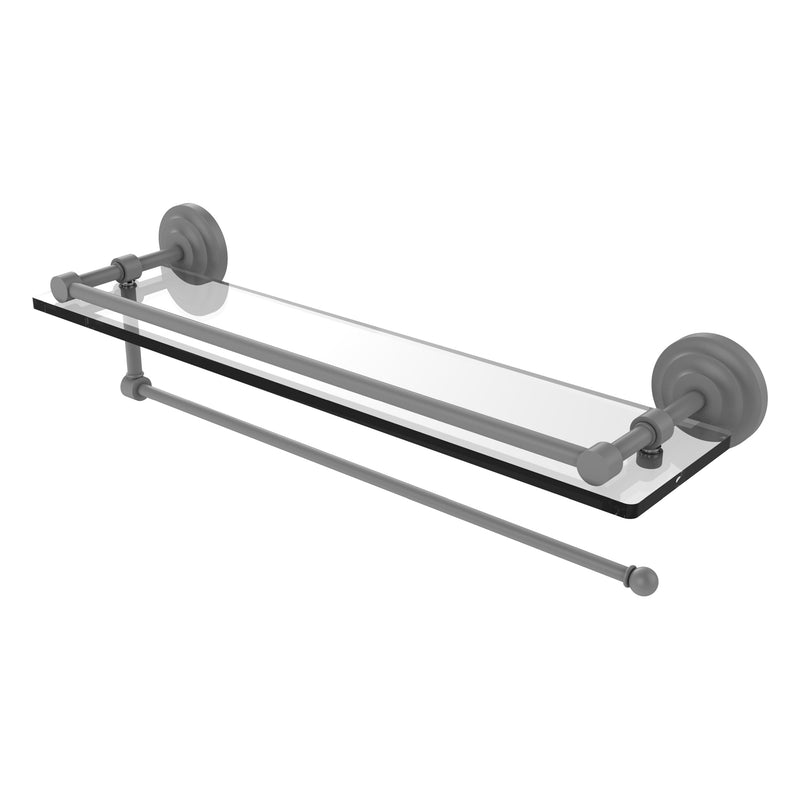 Prestige Que New Paper Towel Holder with Gallery Glass Shelf