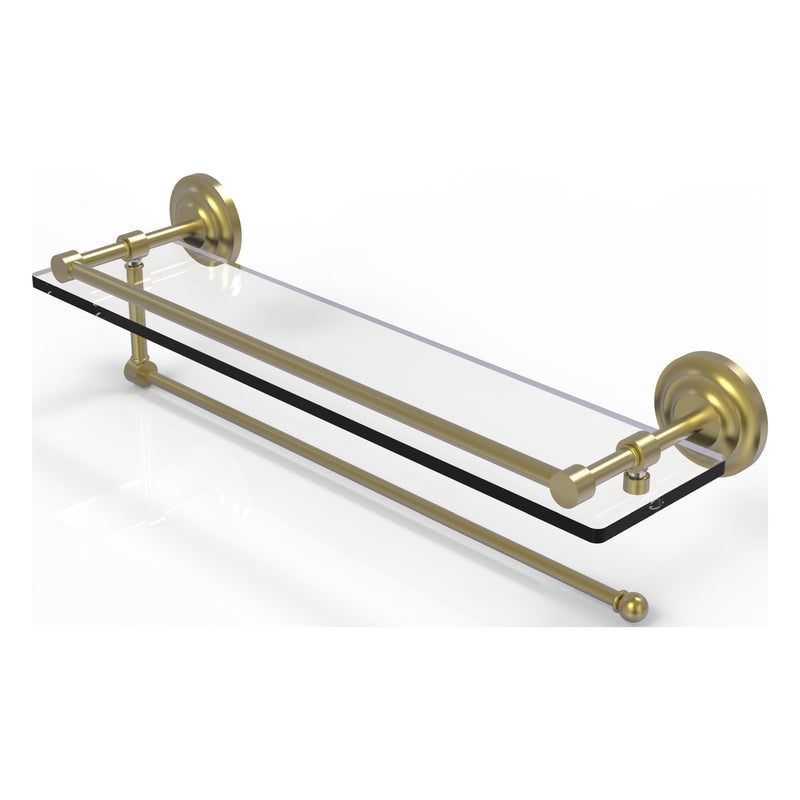 Prestige Que New Paper Towel Holder with Gallery Glass Shelf