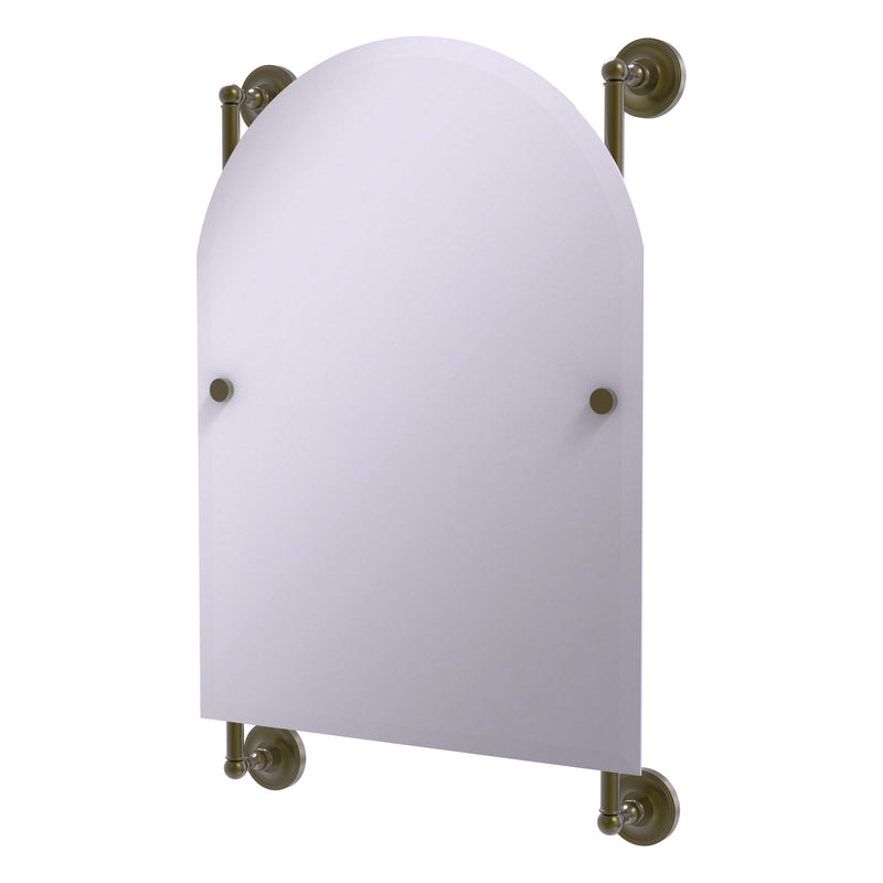 Prestige Regal Collection Arched Top Frameless Rail Mounted Mirror
