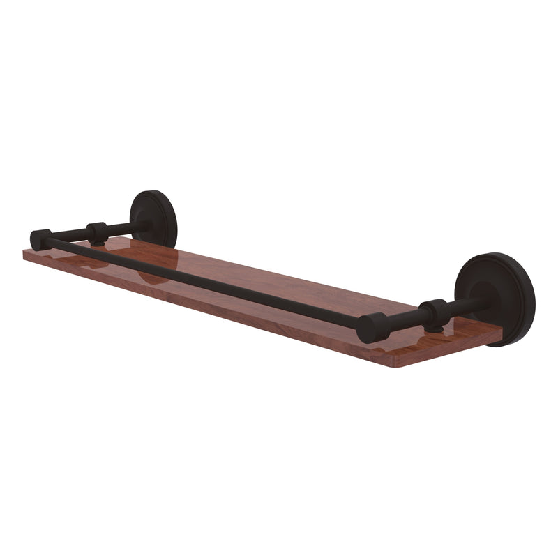 Prestige Regal Collection Solid IPE Ironwood Shelf with Gallery Rail