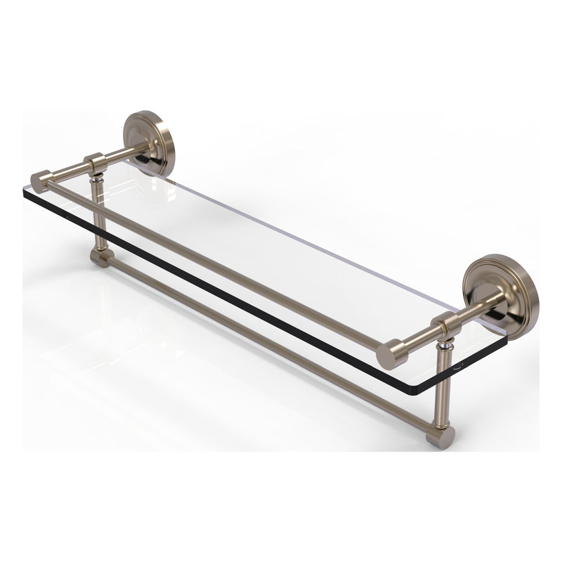 Prestige Regal Collection Gallery Rail Glass Shelf with Towel Bar