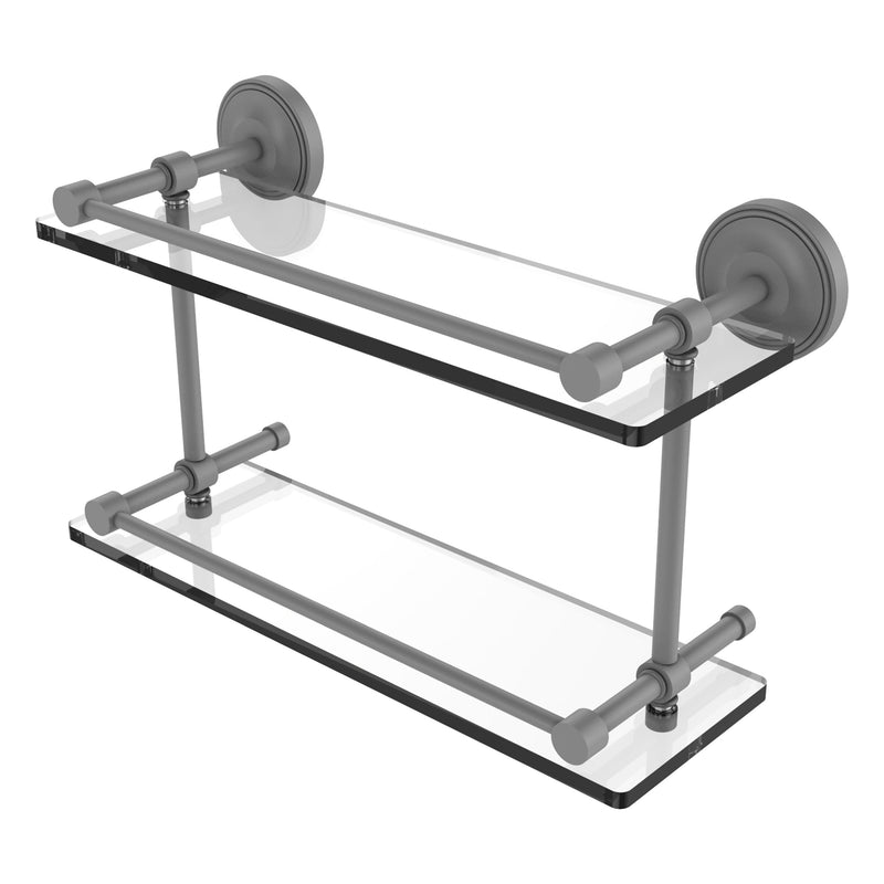 Prestige Regal Collection Double Glass Shelf with Gallery Rail