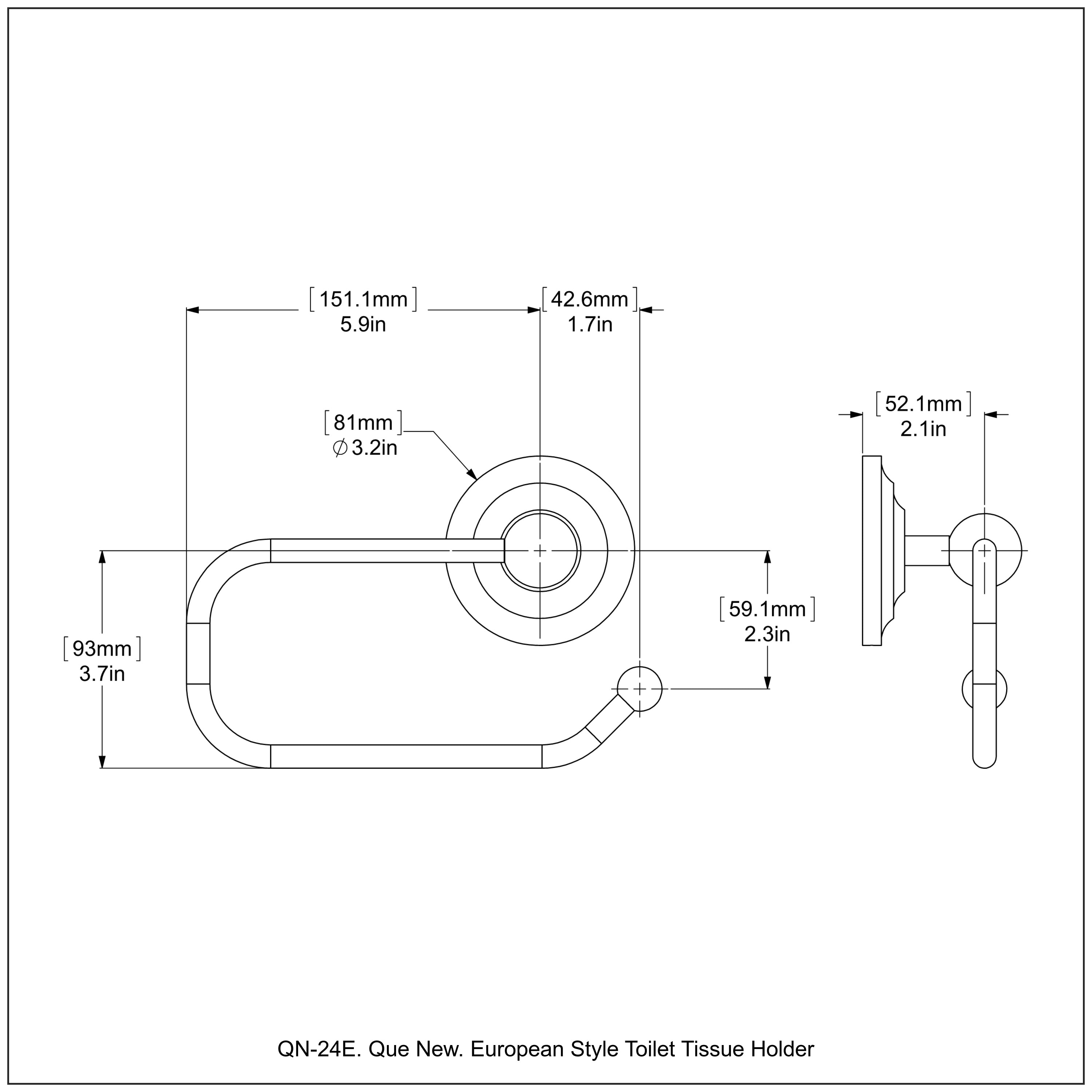 European Style Toilet Tissue Holder