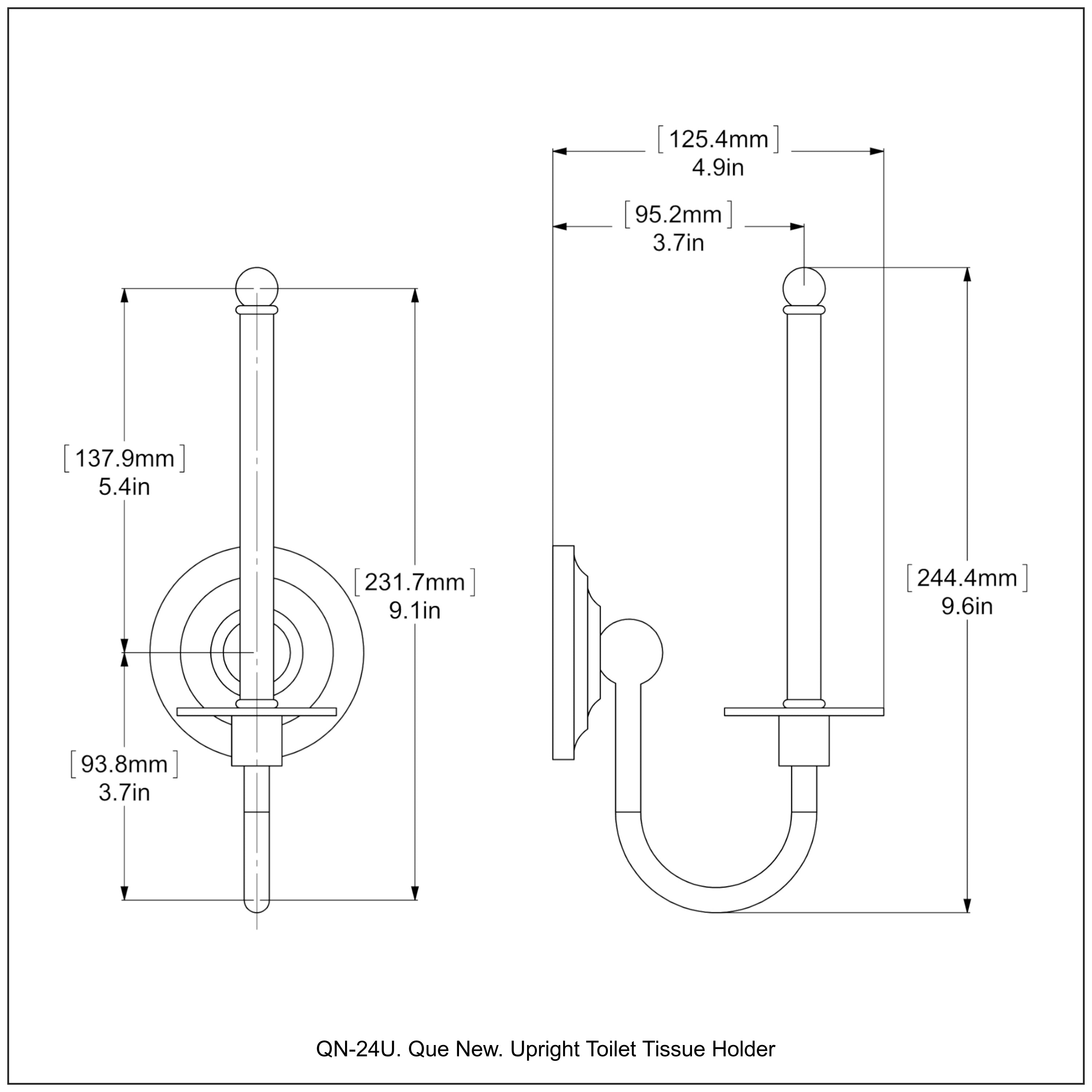 Upright Toilet Tissue Holder