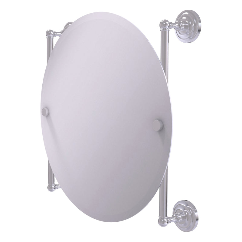 Que New Collection Round Frameless Rail Mounted Mirror