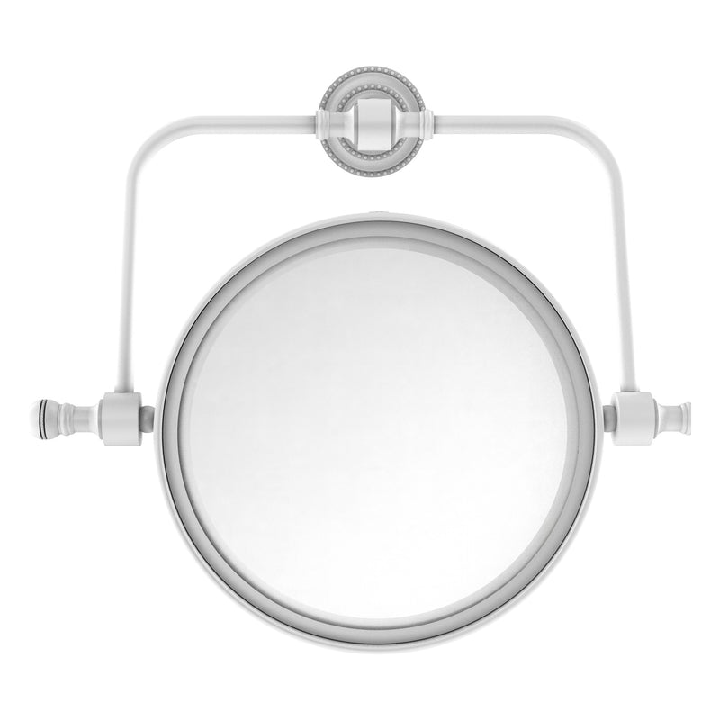 Retro Dot Collection Wall Mounted Swivel Make-Up Mirror 8 Inch Diameter