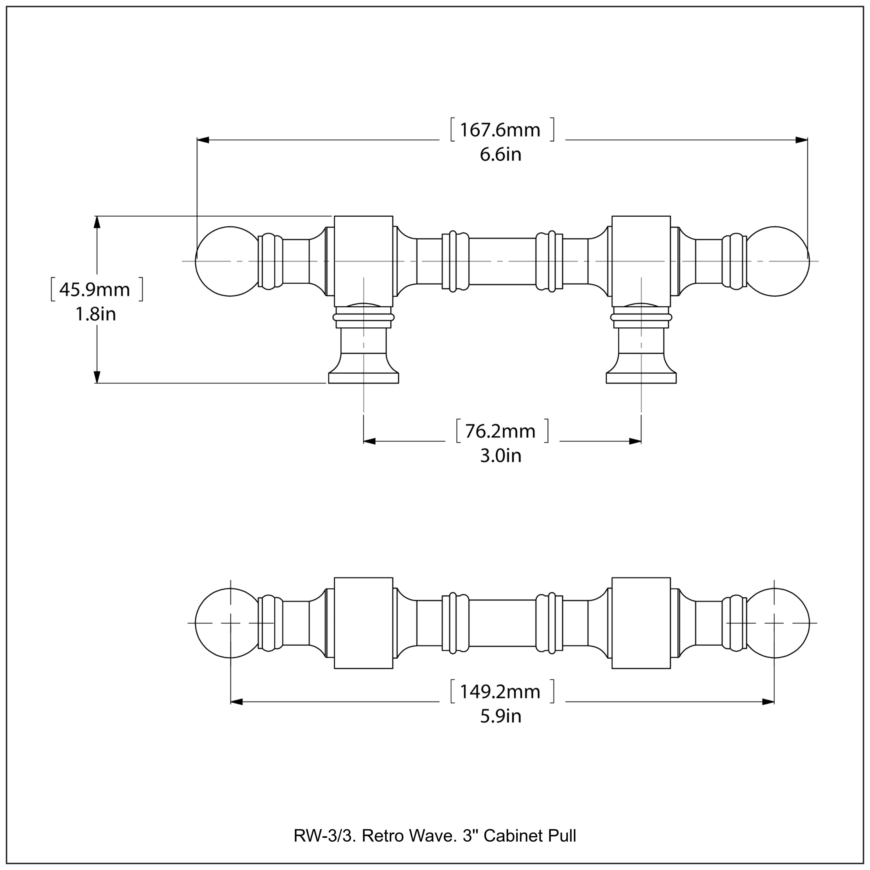 3 Inch Cabinet Pull