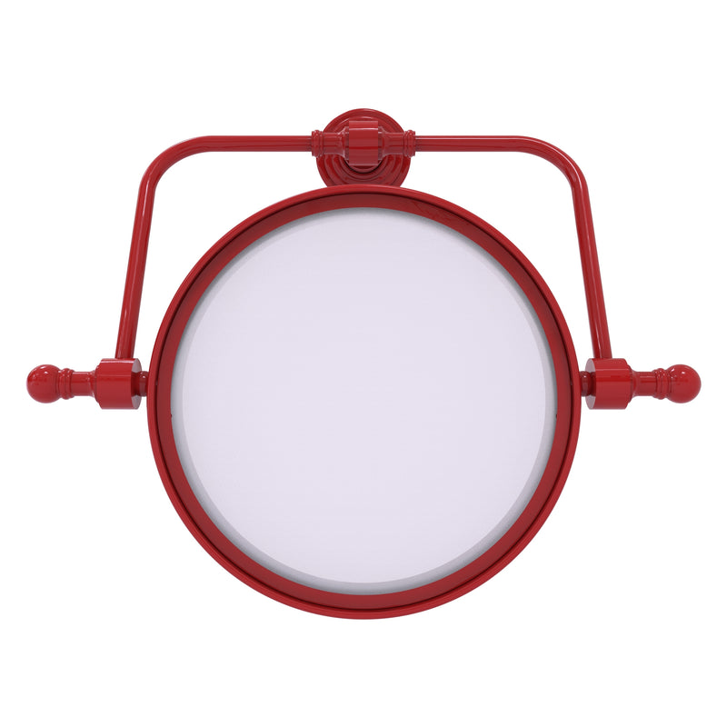 Retro Wave Collection Wall Mounted Swivel Make-Up Mirror 8 Inch Diameter