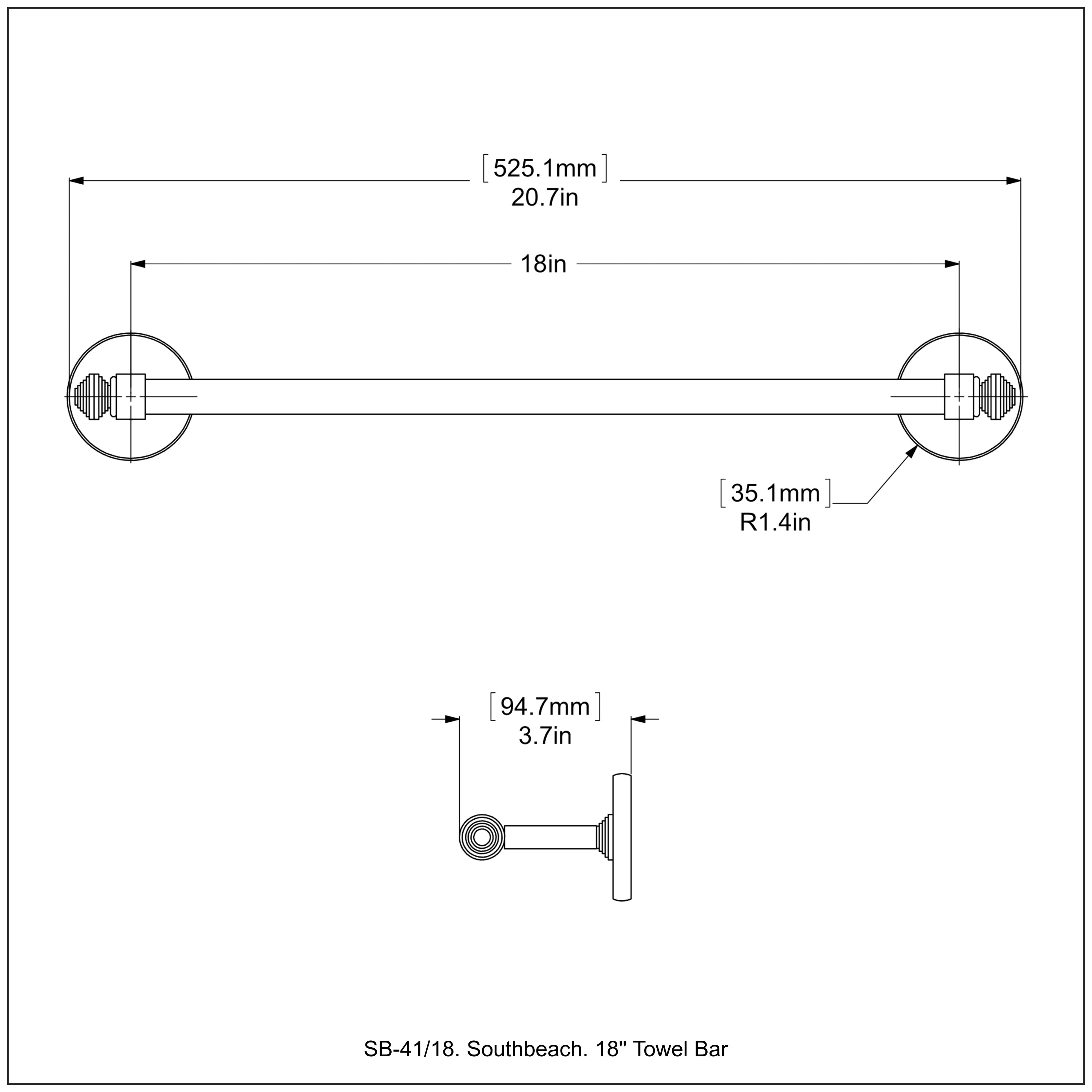 Southbeach Collection Towel Bar