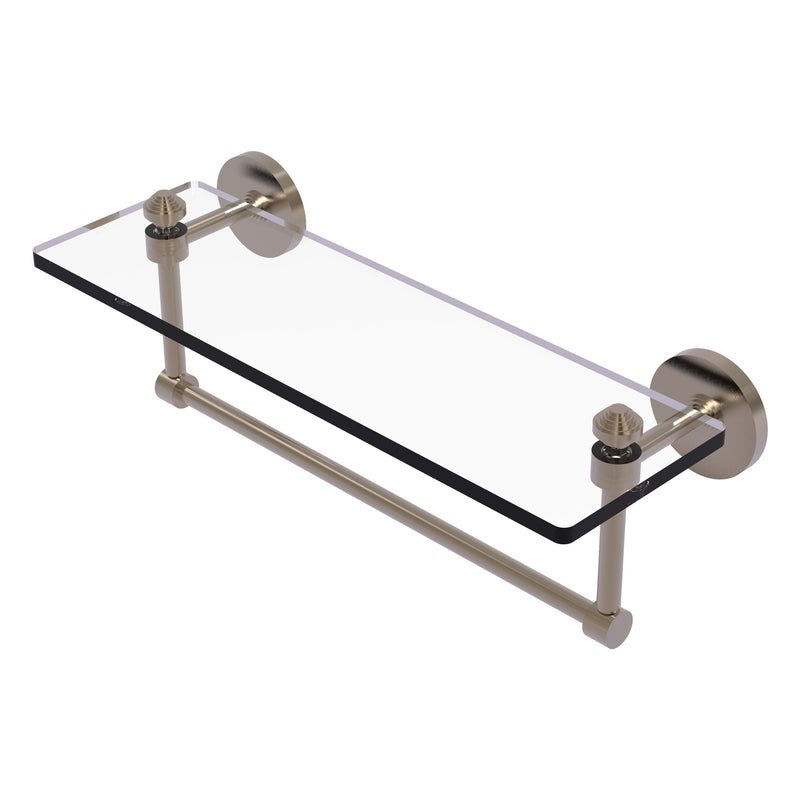 Southbeach Collection Glass Vanity Shelf  with Integrated Towel Bar